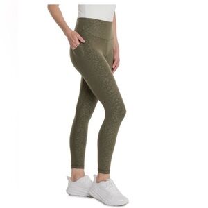 Peter Millar Olive Green High-Rise Patterned Leggings